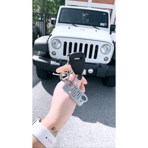 Jeep grill silver key chain